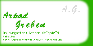 arpad greben business card